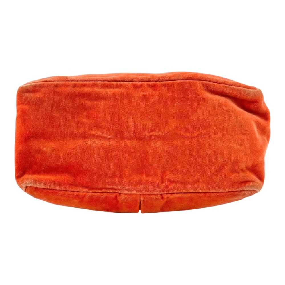 Anya Hindmarch Orange Medium Sized Top Handle Velvet Handbag Shoulder Bag - Picture 5 of 8